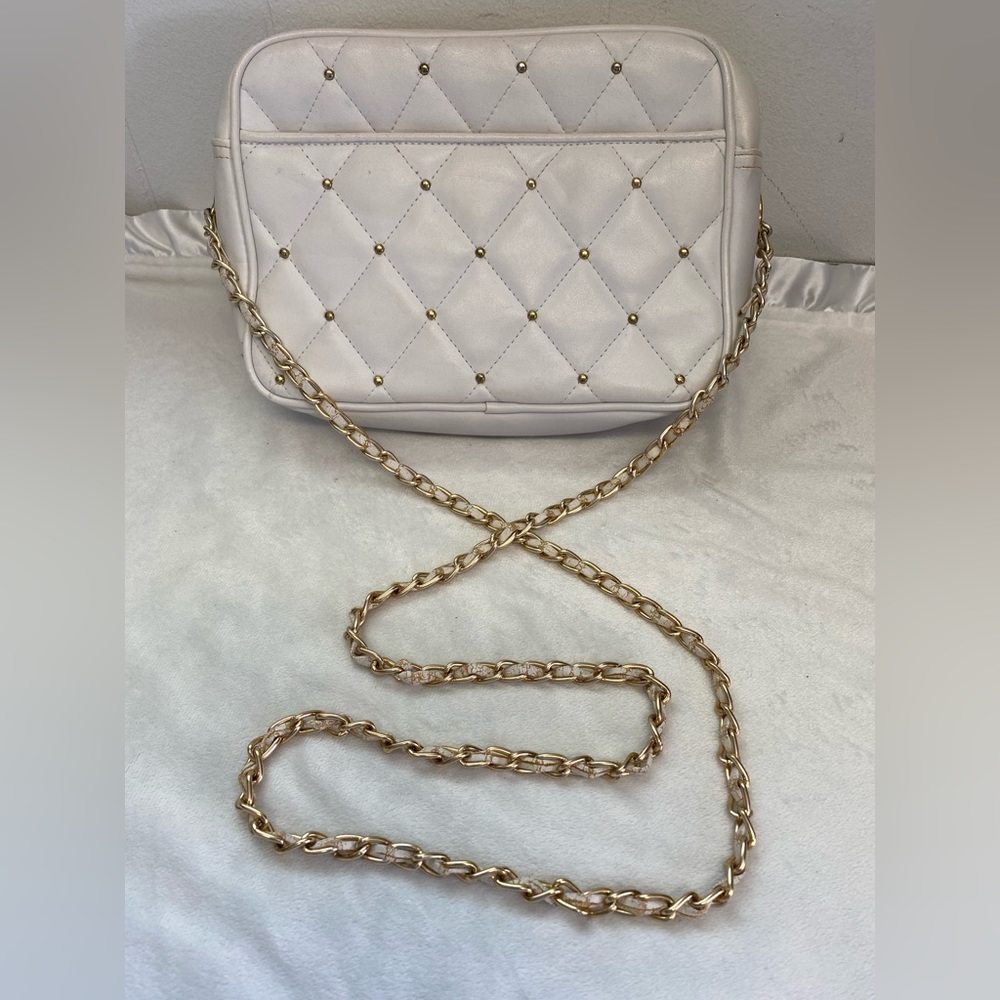 Crossbody Quilted Tuft Handbag, Gold Chain Purse, Vintage Clutches